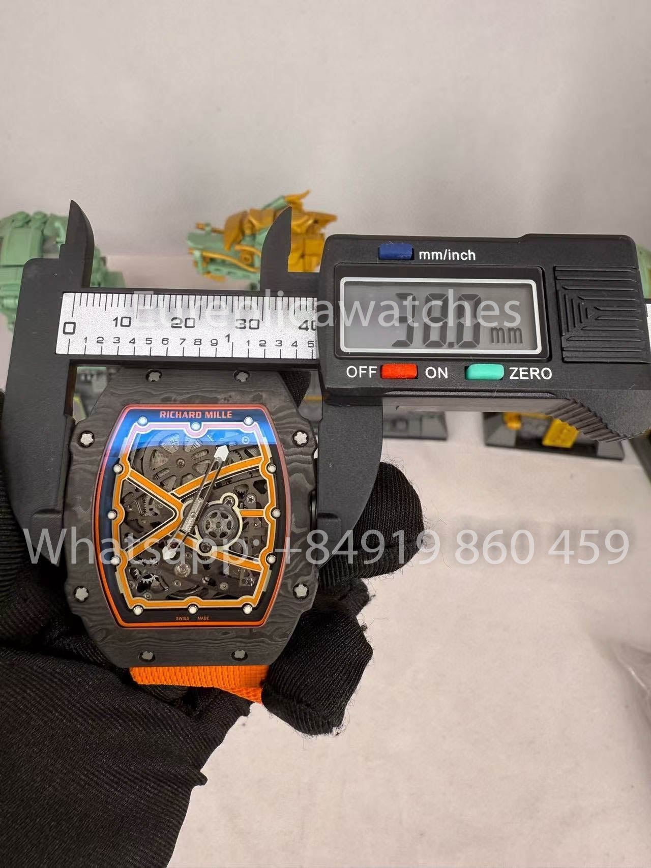 Реплика Richard Mille RM67-02 McLaren Carbon NTPT 1:1 Лучший клон V5 Новейшая версия