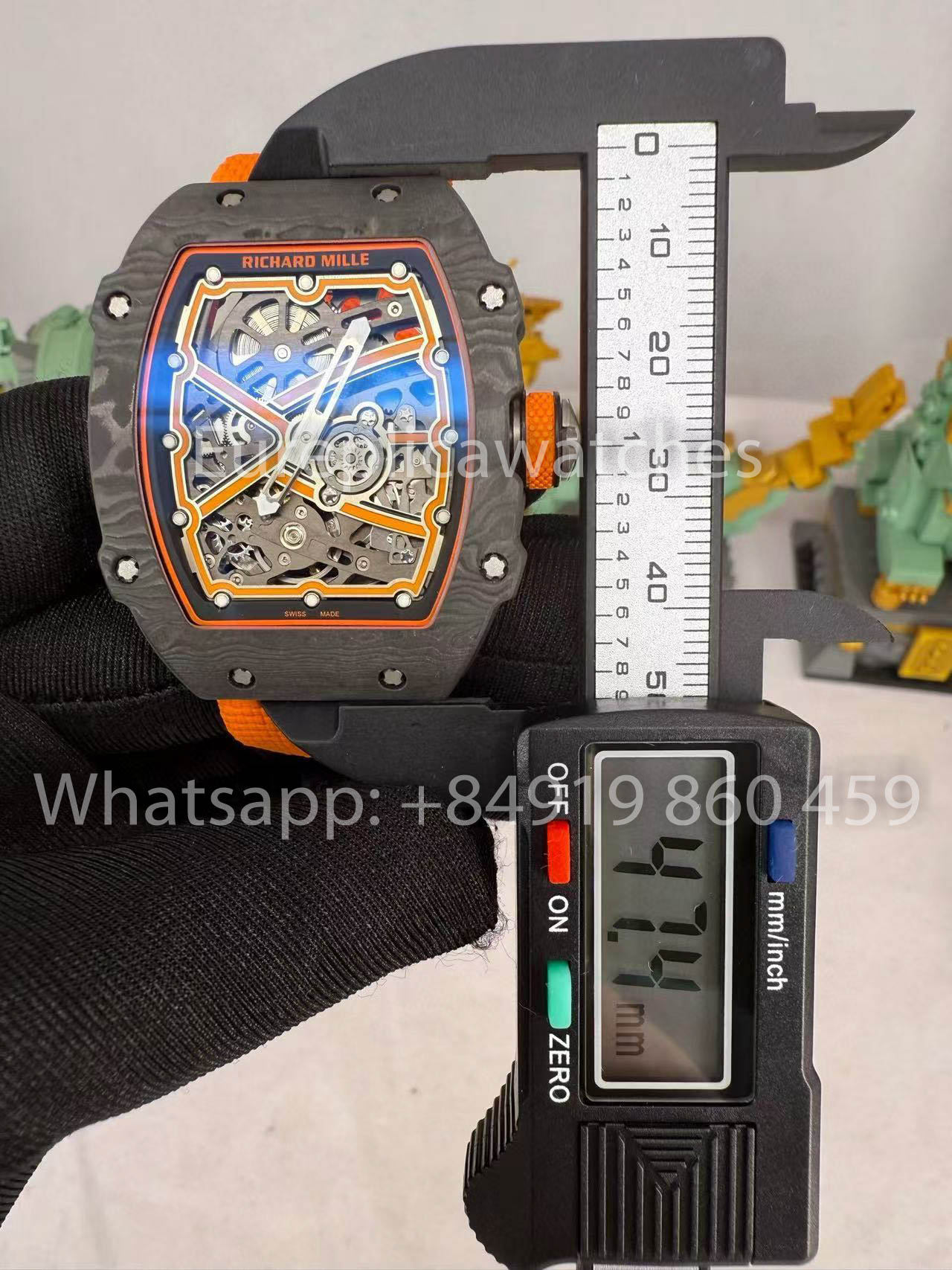 Реплика Richard Mille RM67-02 McLaren Carbon NTPT 1:1 Лучший клон V5 Новейшая версия