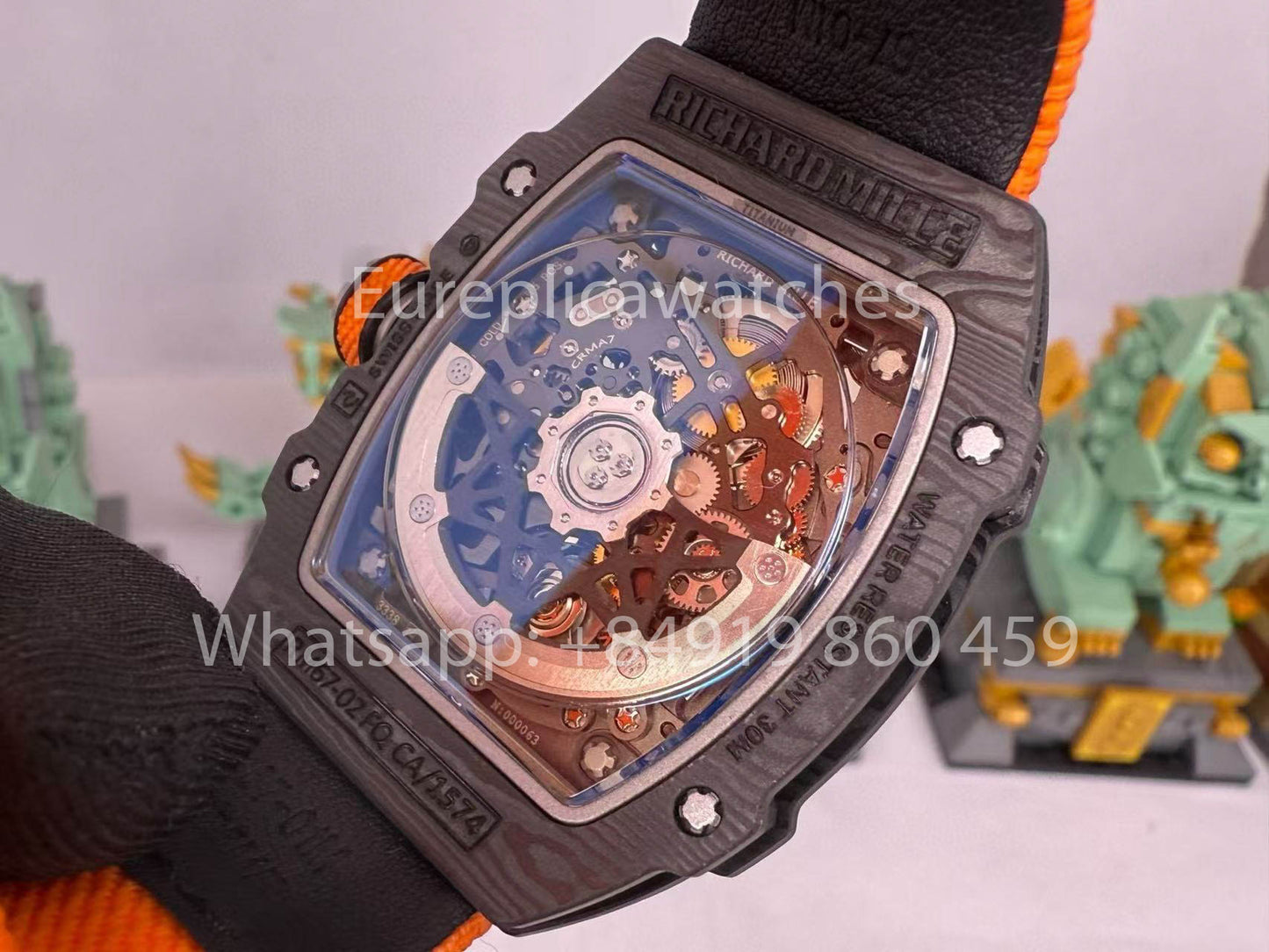 Реплика Richard Mille RM67-02 McLaren Carbon NTPT 1:1 Лучший клон V5 Новейшая версия