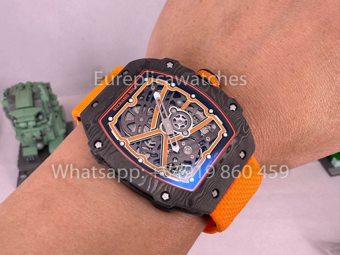 Реплика Richard Mille RM67-02 McLaren Carbon NTPT 1:1 Лучший клон V5 Новейшая версия