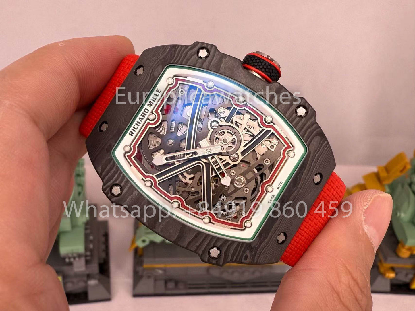 Реплика Richard Mille RM67-02 Extra Flat Carbon NTPT 1:1 Лучший клон V5 Новейшая версия