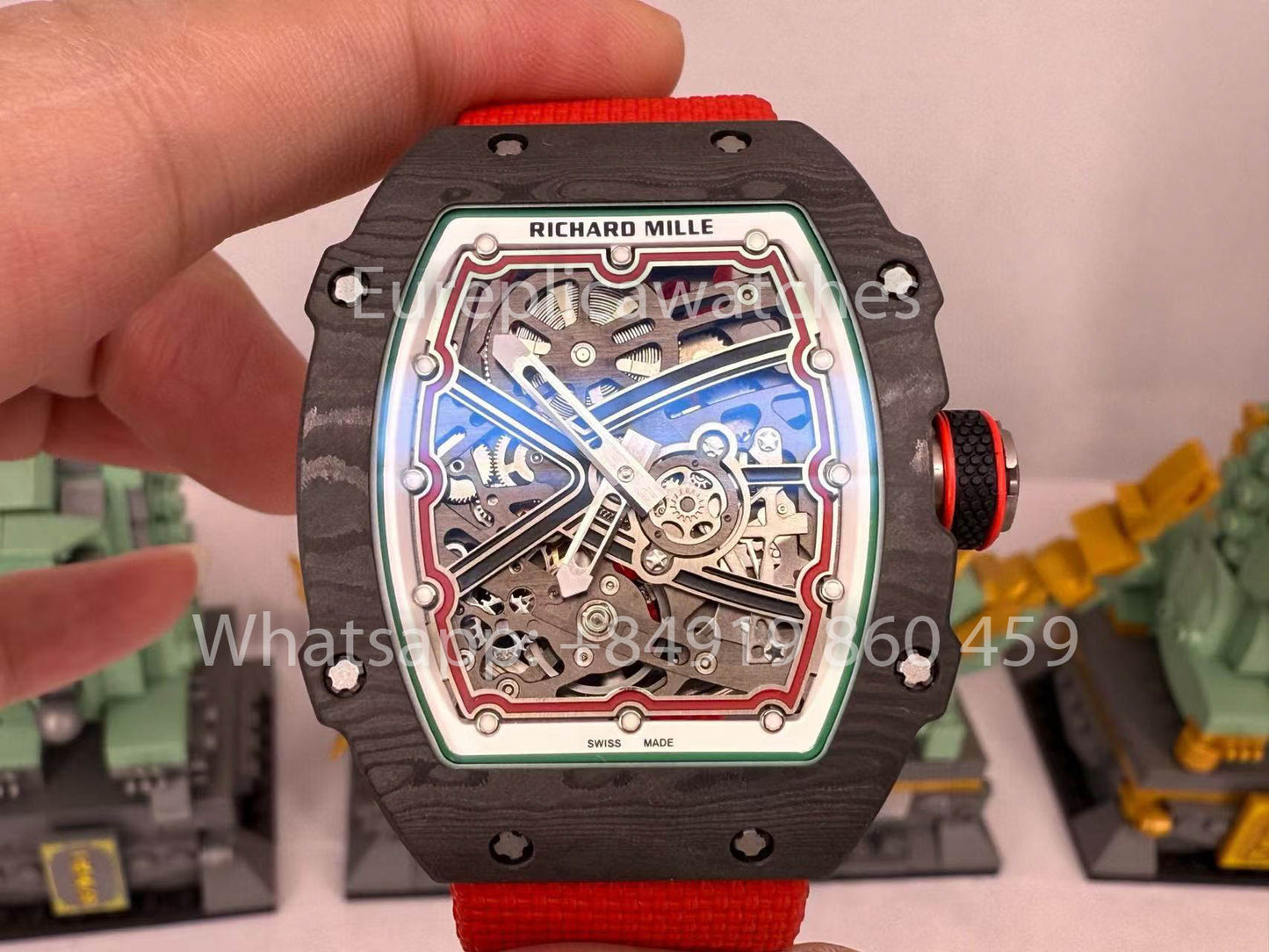 Реплика Richard Mille RM67-02 Extra Flat Carbon NTPT 1:1 Лучший клон V5 Новейшая версия