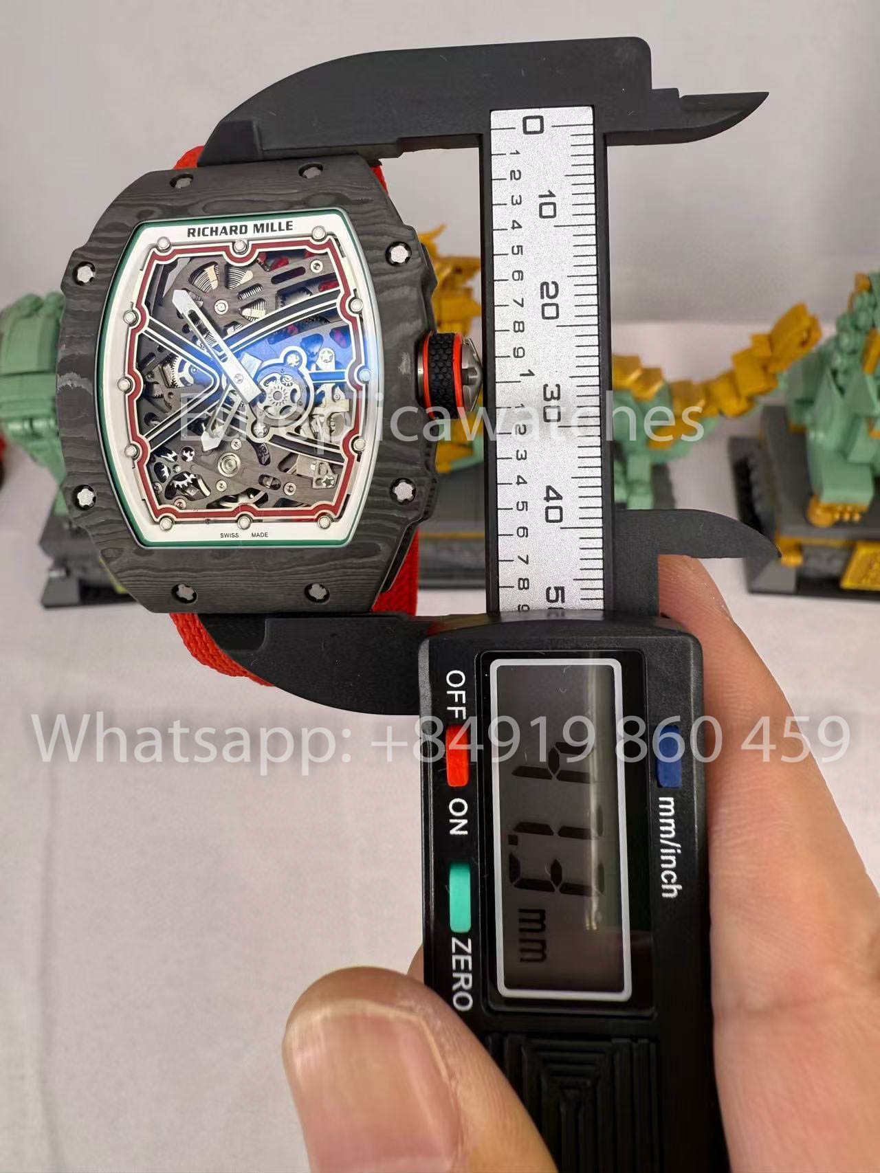Реплика Richard Mille RM67-02 Extra Flat Carbon NTPT 1:1 Лучший клон V5 Новейшая версия