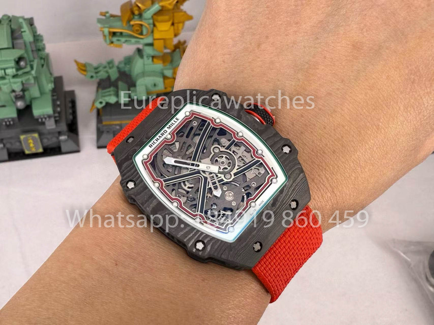 Реплика Richard Mille RM67-02 Extra Flat Carbon NTPT 1:1 Лучший клон V5 Новейшая версия