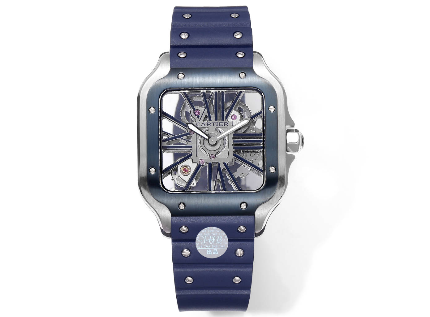 까르띠에 산토스 Skeleton 40mm WHSA0026 THB 팩토리 1:1 Best 에디션 블루 bezel