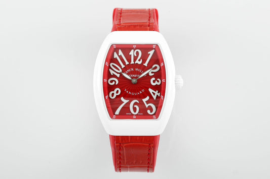 Женские яхтенные часы Franck Muller V32 1:1 Best 에디션 ABF 팩토리 Red Dial