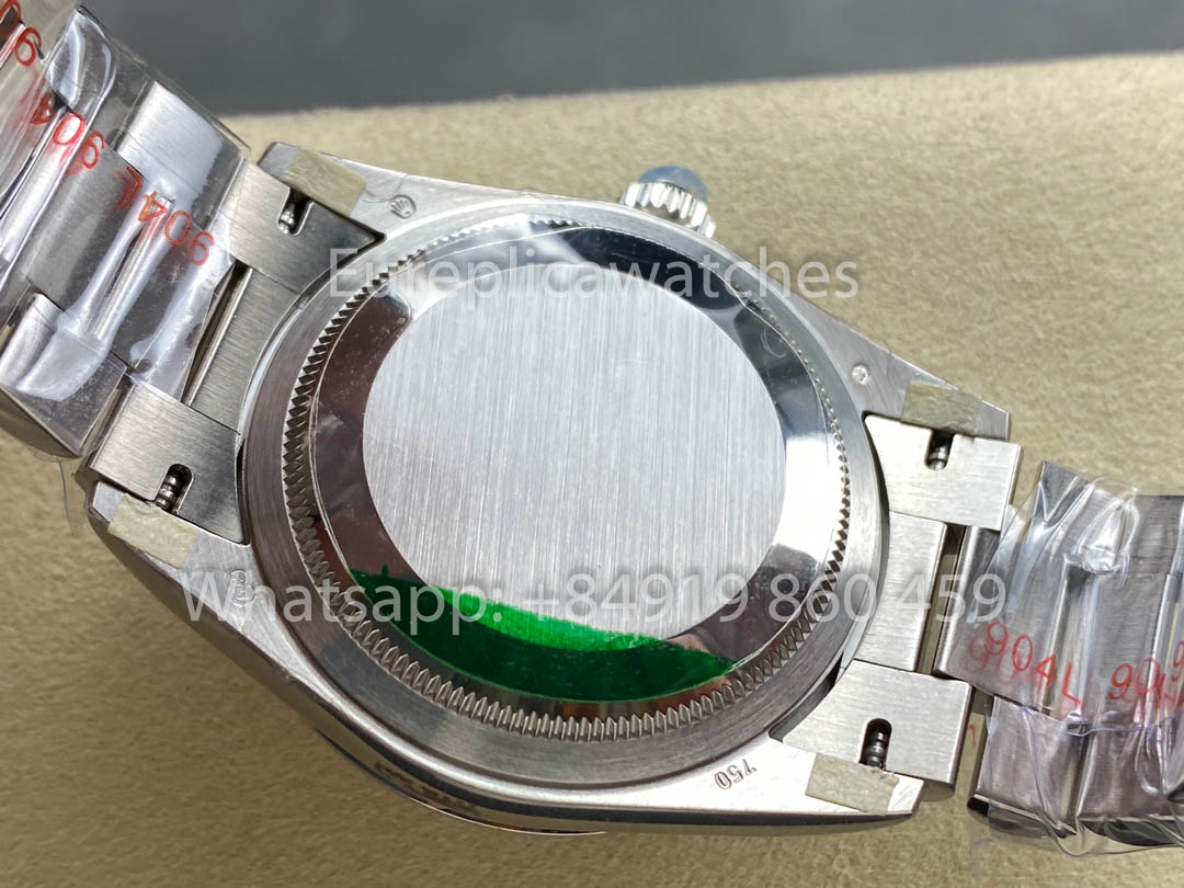 Rolex Day Date 128236-0024 화이트 Gold 1:1 Best Clone 8+ 팩토리 Counterweight Version