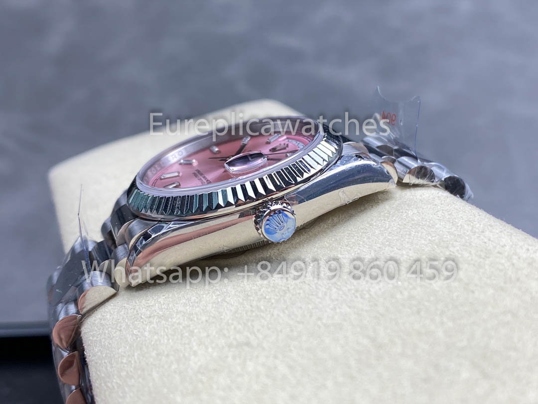 Rolex Day Date 128236-0024 화이트 Gold 1:1 Best Clone 8+ 팩토리 Counterweight Version