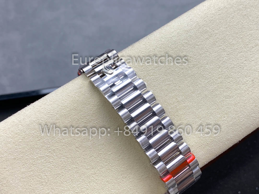 Rolex Day Date 128239-0023 화이트 Gold 1:1 Best Clone 8+ 팩토리 Counterweight Version