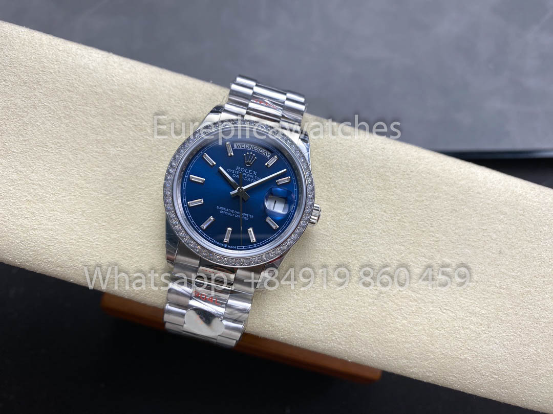 Rolex Day Date m128399tbr 화이트 Gold 1:1 Best Clone 8+ 팩토리 Counterweight Version