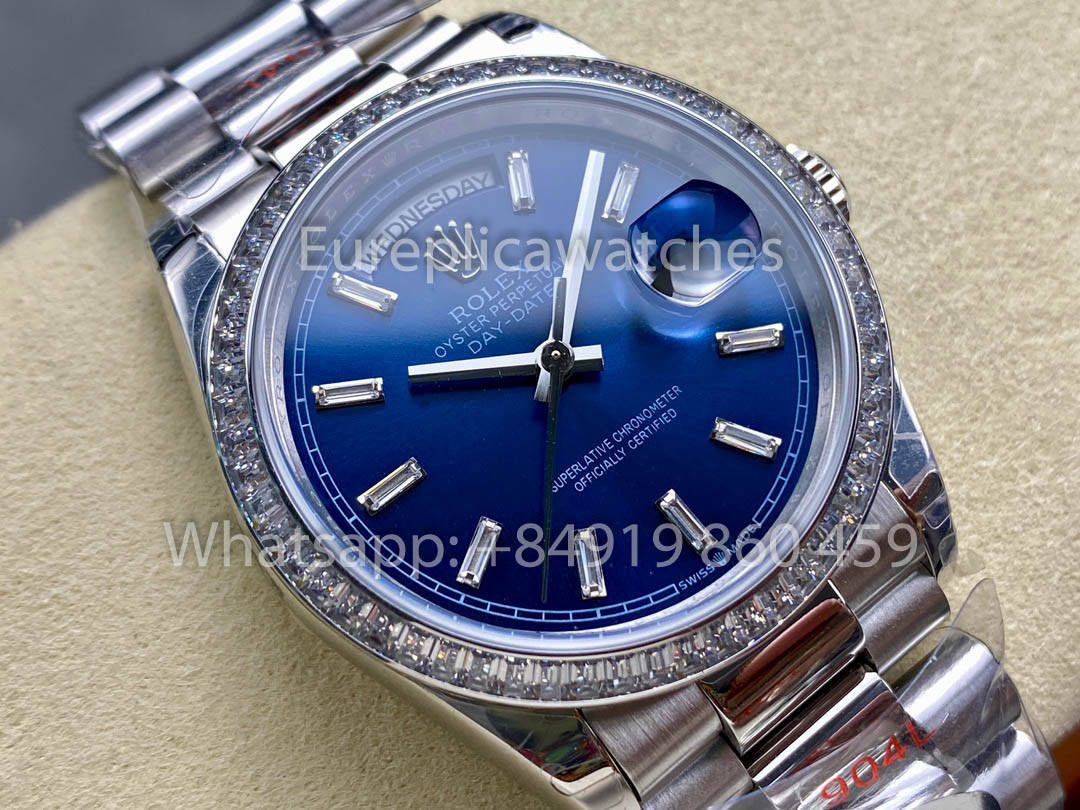 Rolex Day Date m128399tbr 화이트 Gold 1:1 Best Clone 8+ 팩토리 Counterweight Version