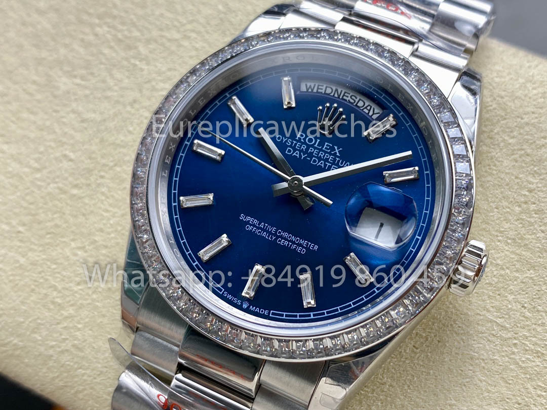 Rolex Day Date m128399tbr 화이트 Gold 1:1 Best Clone 8+ 팩토리 Counterweight Version