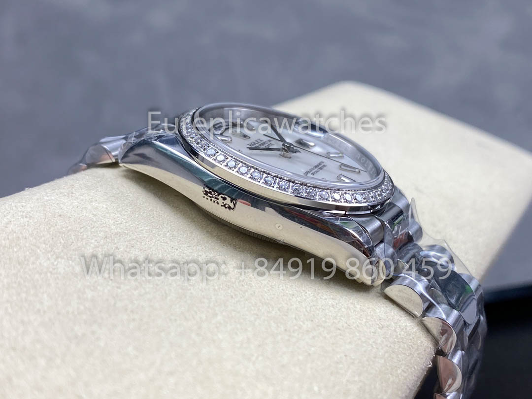 Rolex Day Date m128399tbr-0029 화이트 Gold 1:1 Best Clone 8+ 팩토리 Counterweight Version