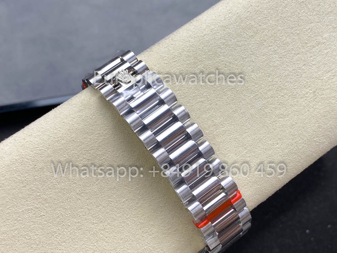 Rolex Day Date m128399tbr-0029 화이트 Gold 1:1 Best Clone 8+ 팩토리 Counterweight Version