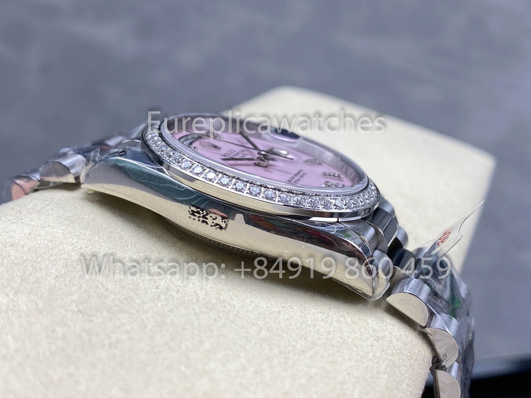 Rolex Day Date m128349rbr-0008 화이트 Gold 1:1 Best Clone 8+ 팩토리 Counterweight Version
