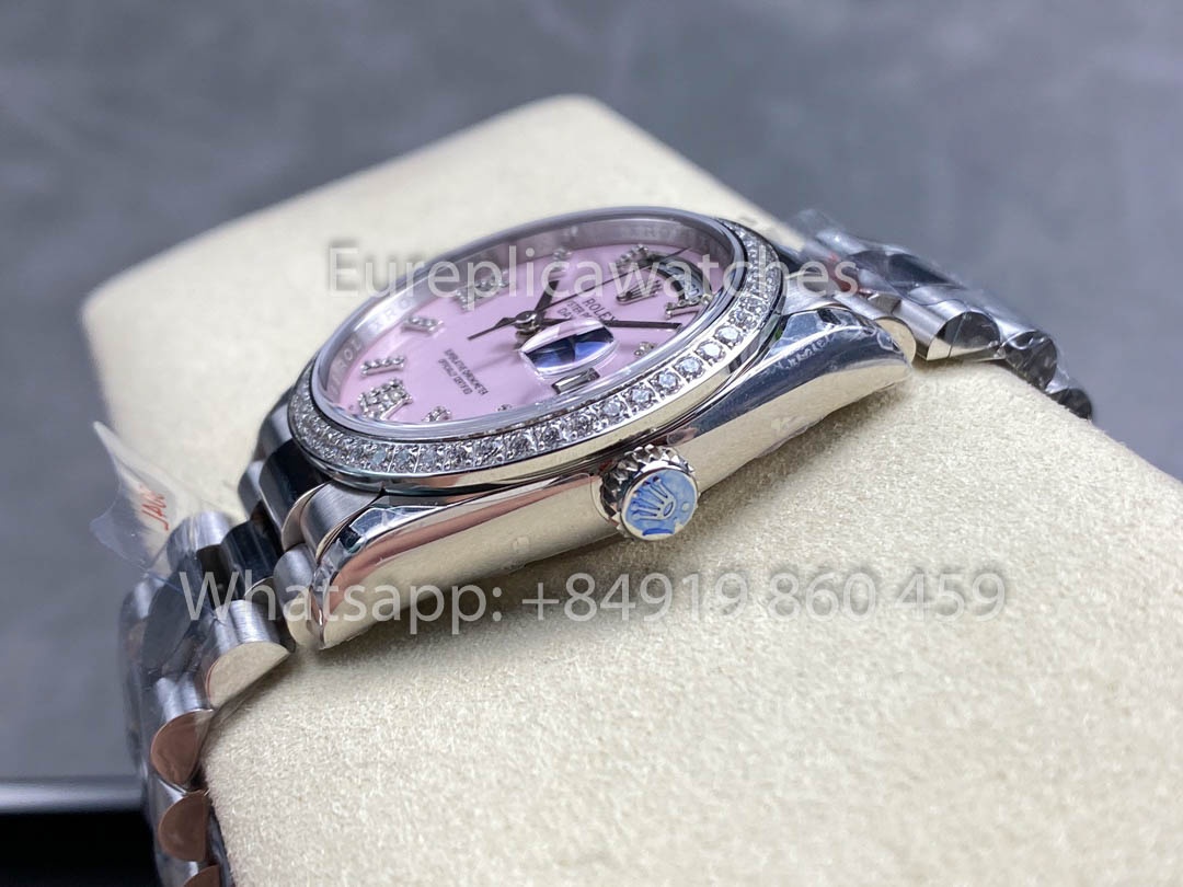 Rolex Day Date m128349rbr-0008 화이트 Gold 1:1 Best Clone 8+ 팩토리 Counterweight Version