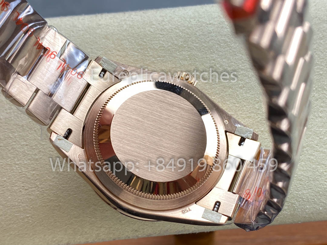 Rolex Day Date M128345RBR-0044 Baguette Bezel 1:1 Best Clone 8+ 팩토리 Counterweight Version