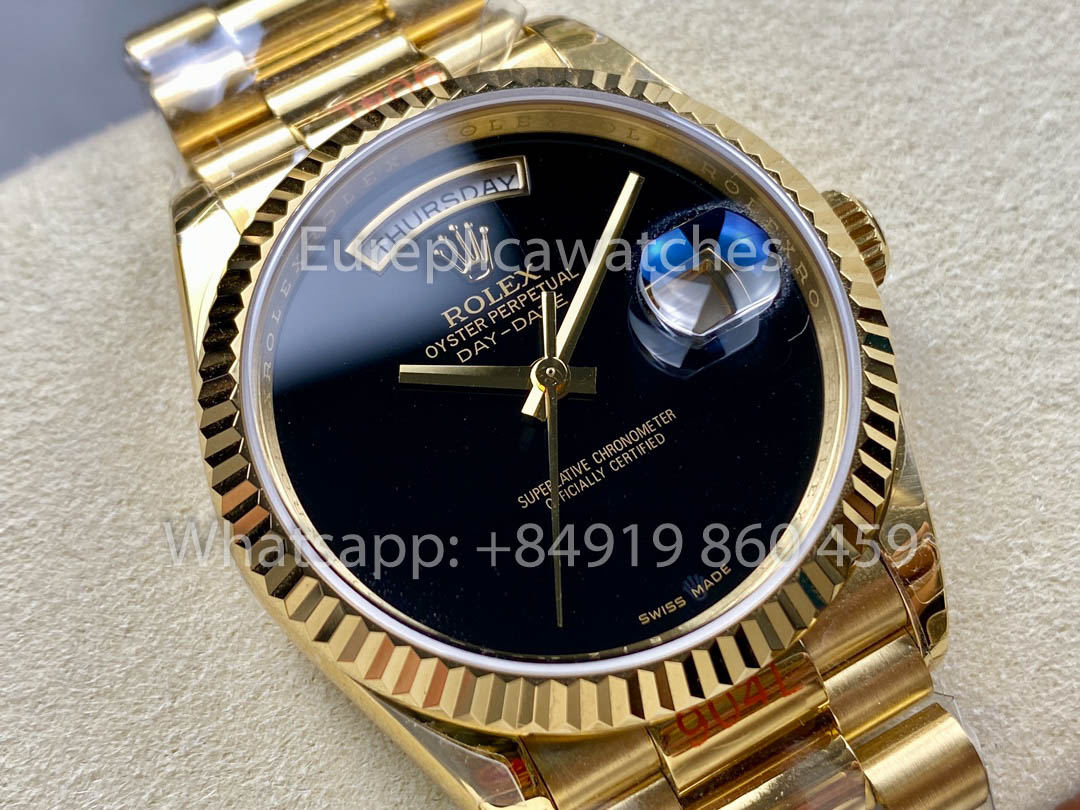 Rolex Day Date Ref. 128238 옐로 골드 1:1 Best Clone 8+ 팩토리 Counterweight Version