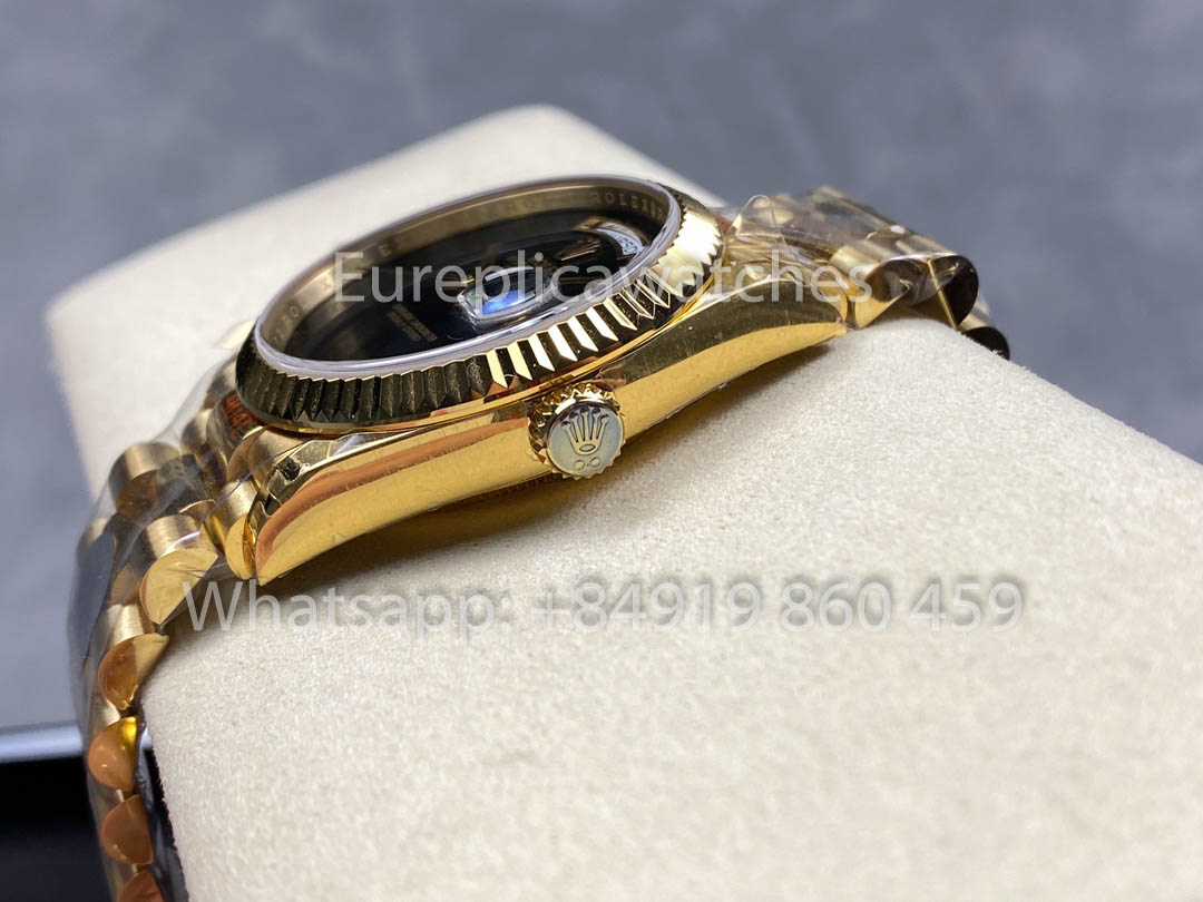 Rolex Day Date Ref. 128238 옐로 골드 1:1 Best Clone 8+ 팩토리 Counterweight Version