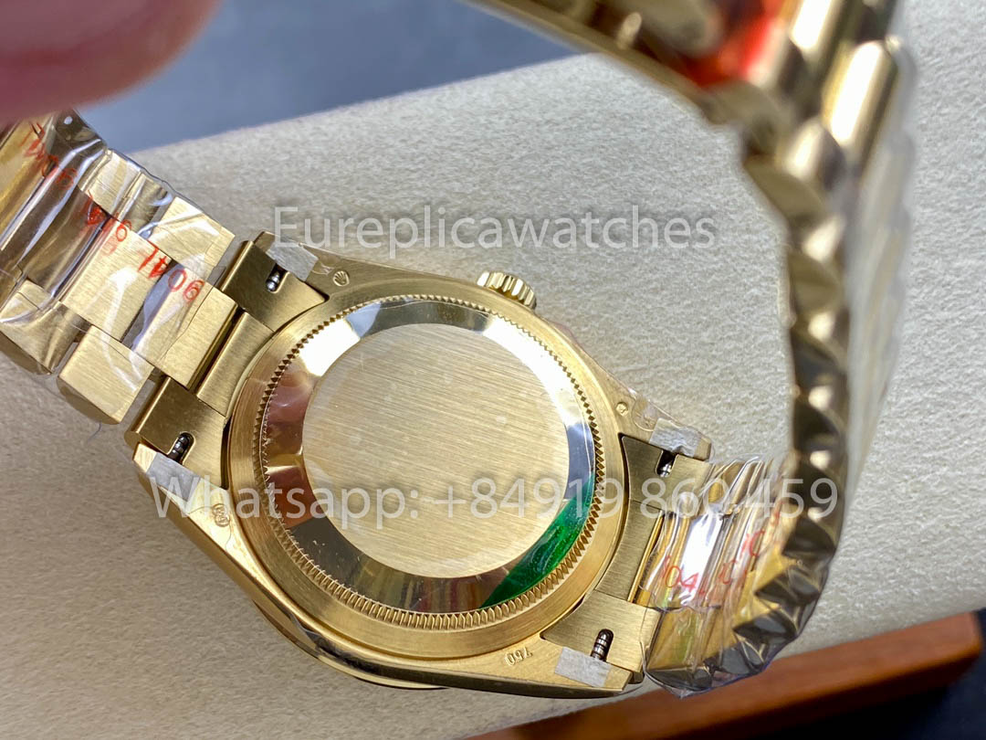 Rolex Day Date 128398TBR-0018 옐로 골드 1:1 Best Clone 8+ 팩토리 Counterweight Version