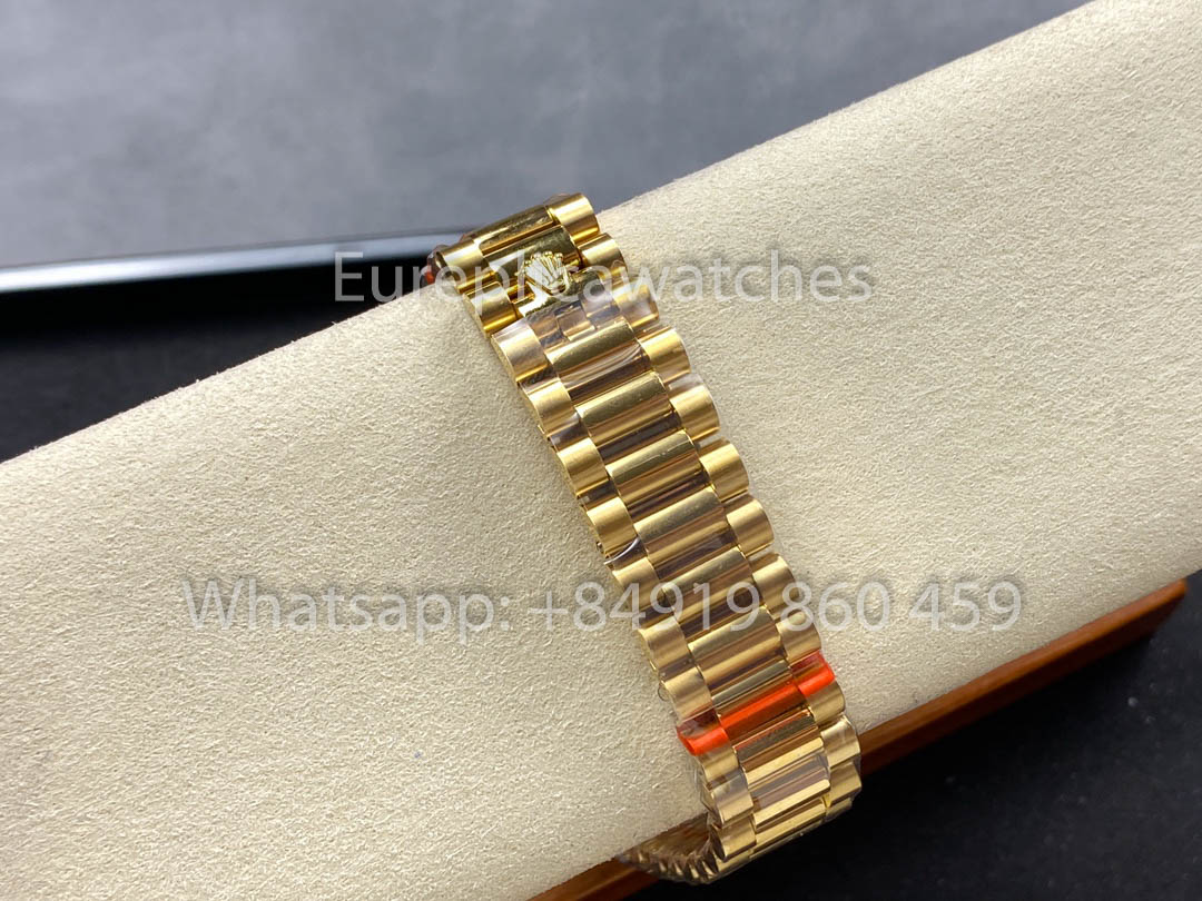 Rolex Day Date 128238 옐로 골드 1:1 Best Clone 8+ 팩토리 Counterweight Version