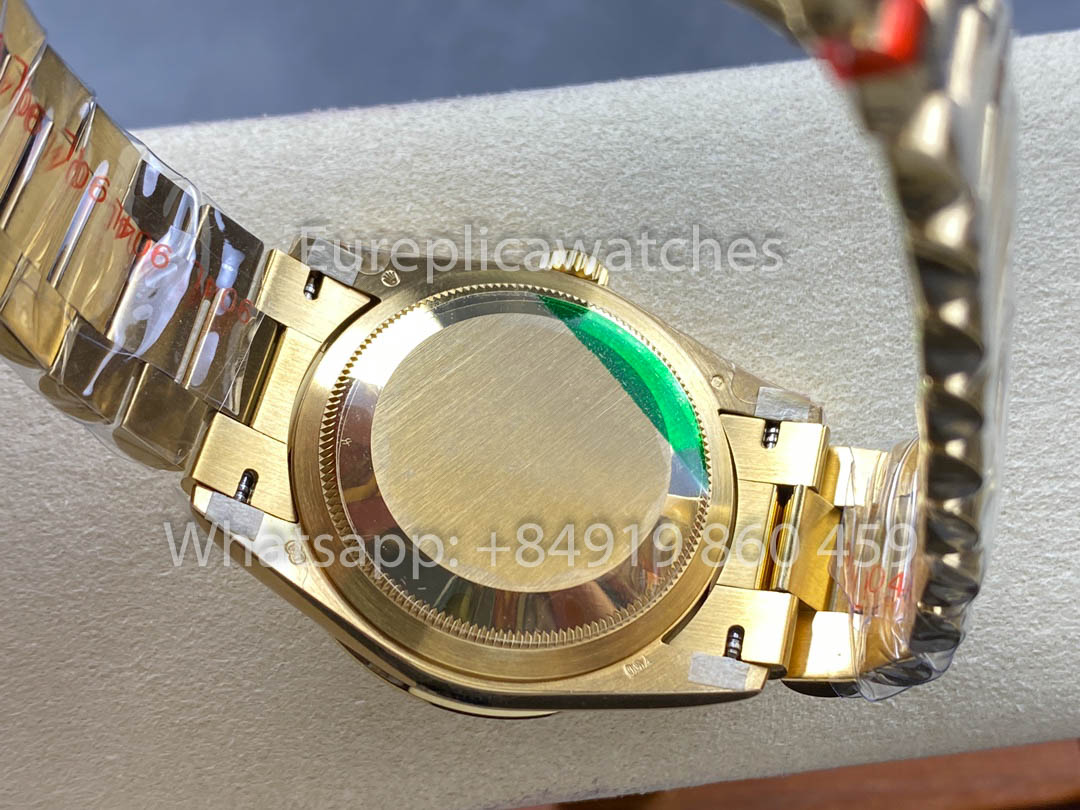 Rolex Day Date 128238 옐로 골드 1:1 Best Clone 8+ 팩토리 Counterweight Version