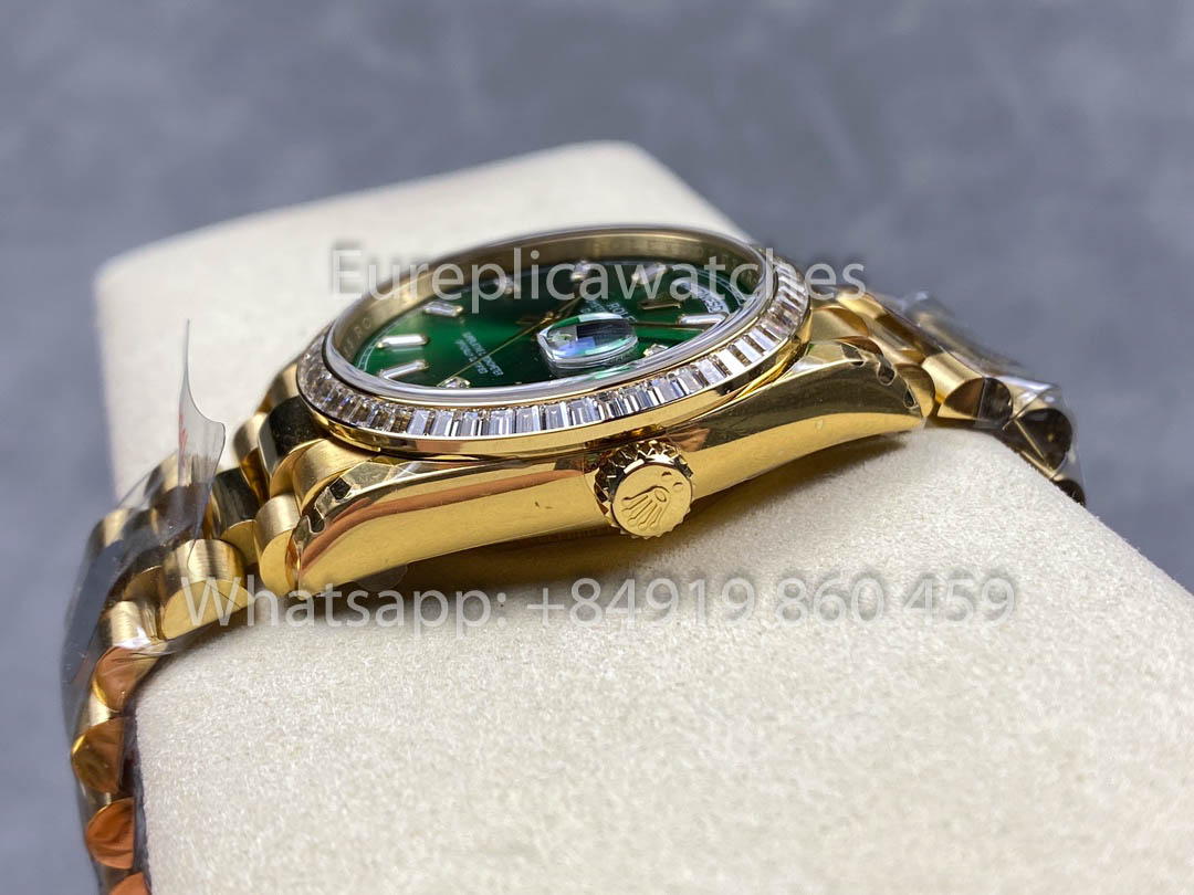 Rolex Day Date 128398TBR-0035 옐로 골드 1:1 Best Clone 8+ 팩토리 Counterweight Version