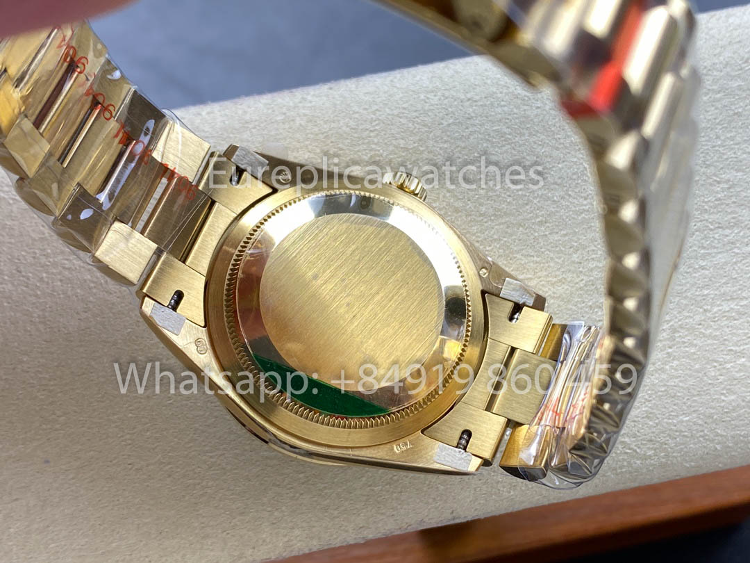 Rolex Day Date 128398TBR-0035 옐로 골드 1:1 Best Clone 8+ 팩토리 Counterweight Version