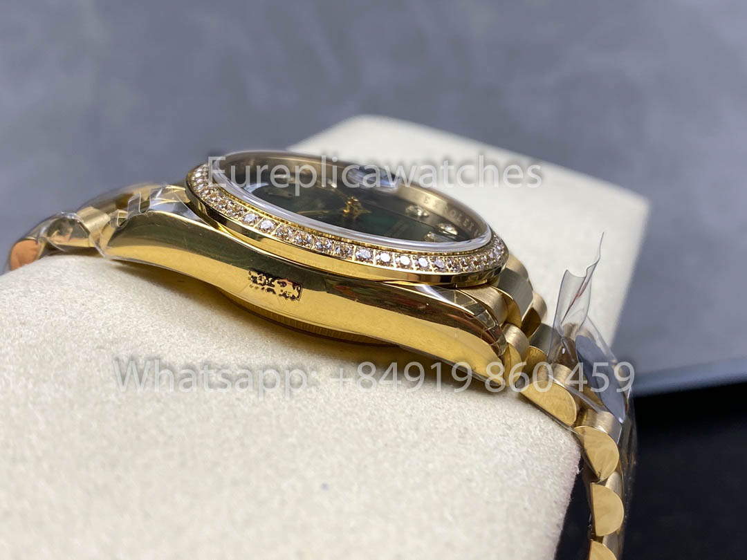 Rolex Day Date 128239-0035 옐로 골드 1:1 Best Clone 8+ 팩토리 Counterweight Version