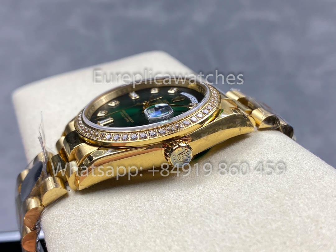Rolex Day Date 128239-0035 옐로 골드 1:1 Best Clone 8+ 팩토리 Counterweight Version