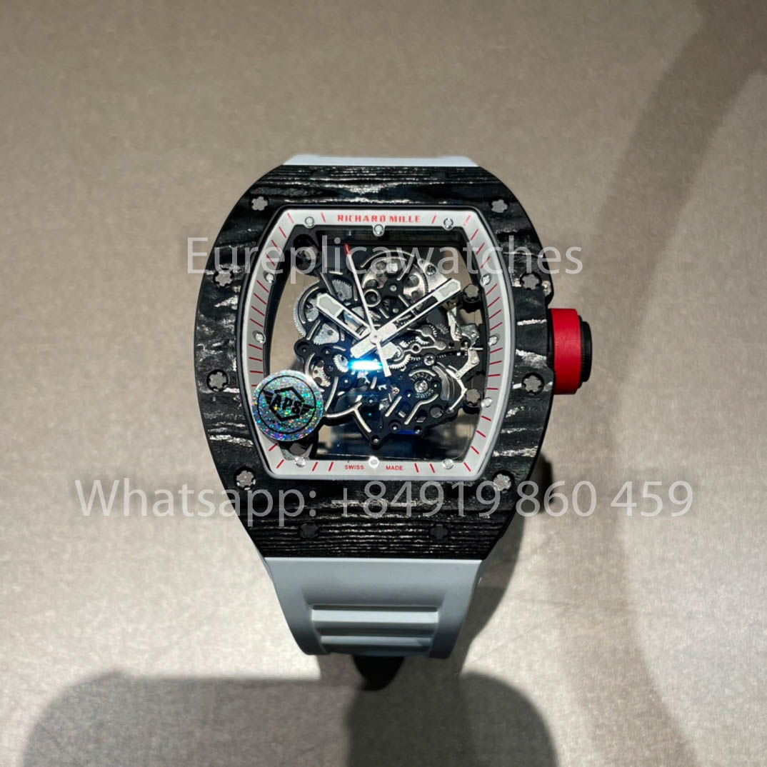 RICHARD MILLE RM055 Carbon Fiber Case 1:1 Best Clone APS 팩토리 Red Crown