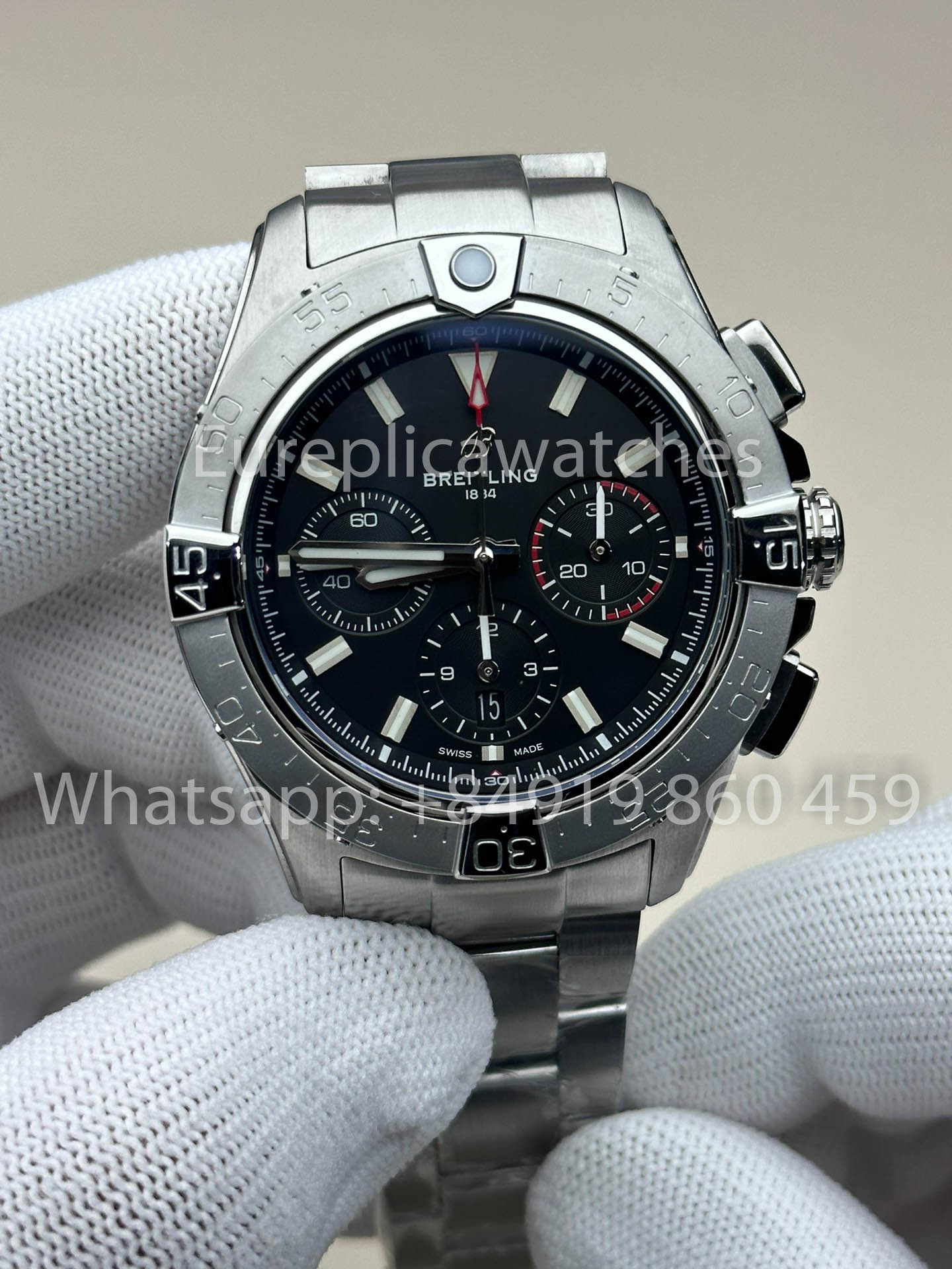 Breitling Avenger B01 크로노그래프 44 스테인리스 스틸 - AB0147101B1A1 블랙 1:1 Best Clone BLS 팩토리 SS