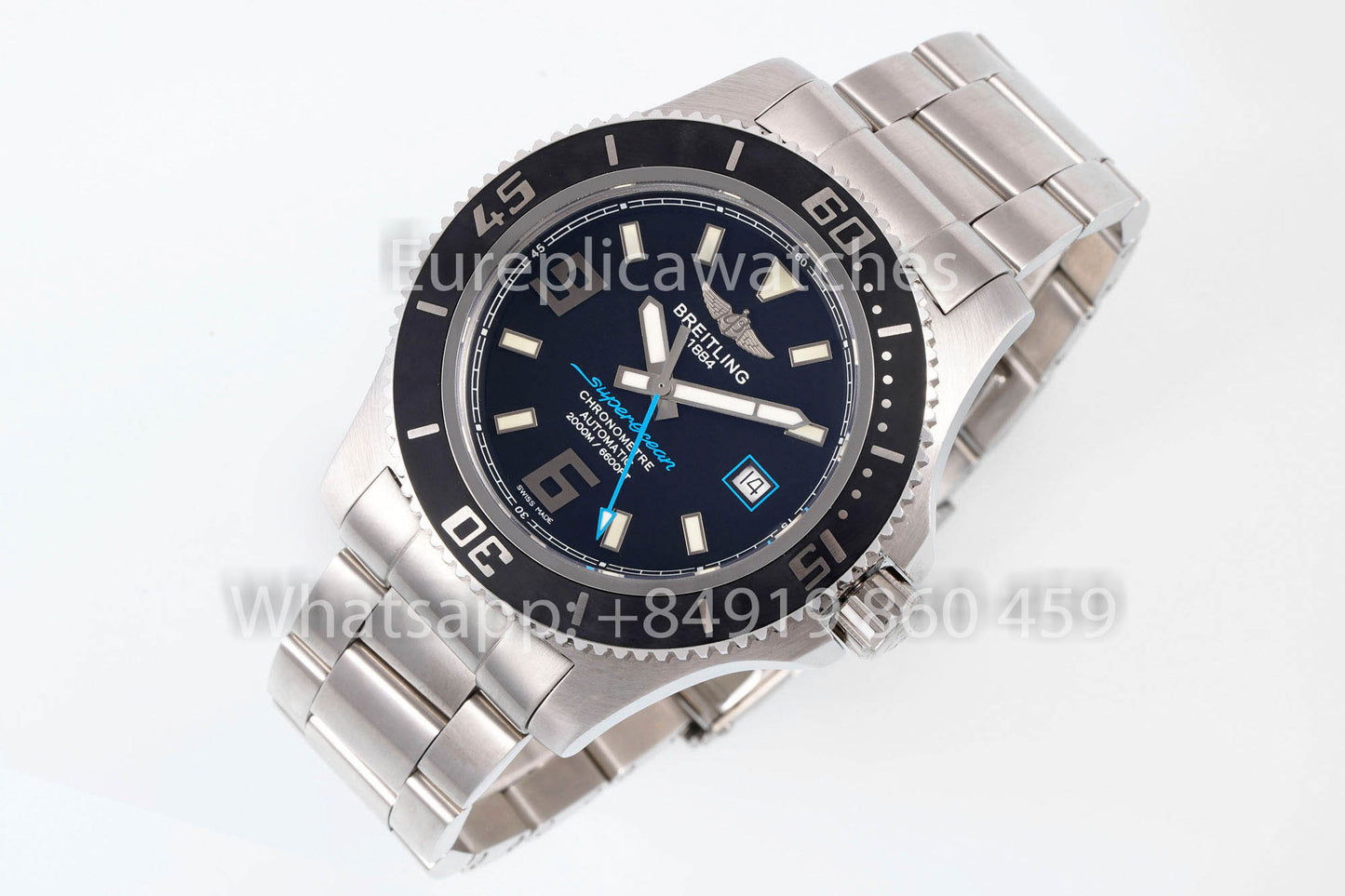 Breitling Superocean 44 A17391 1:1 Best Clone 스테인리스 스틸 EF 팩토리 블루 Hands
