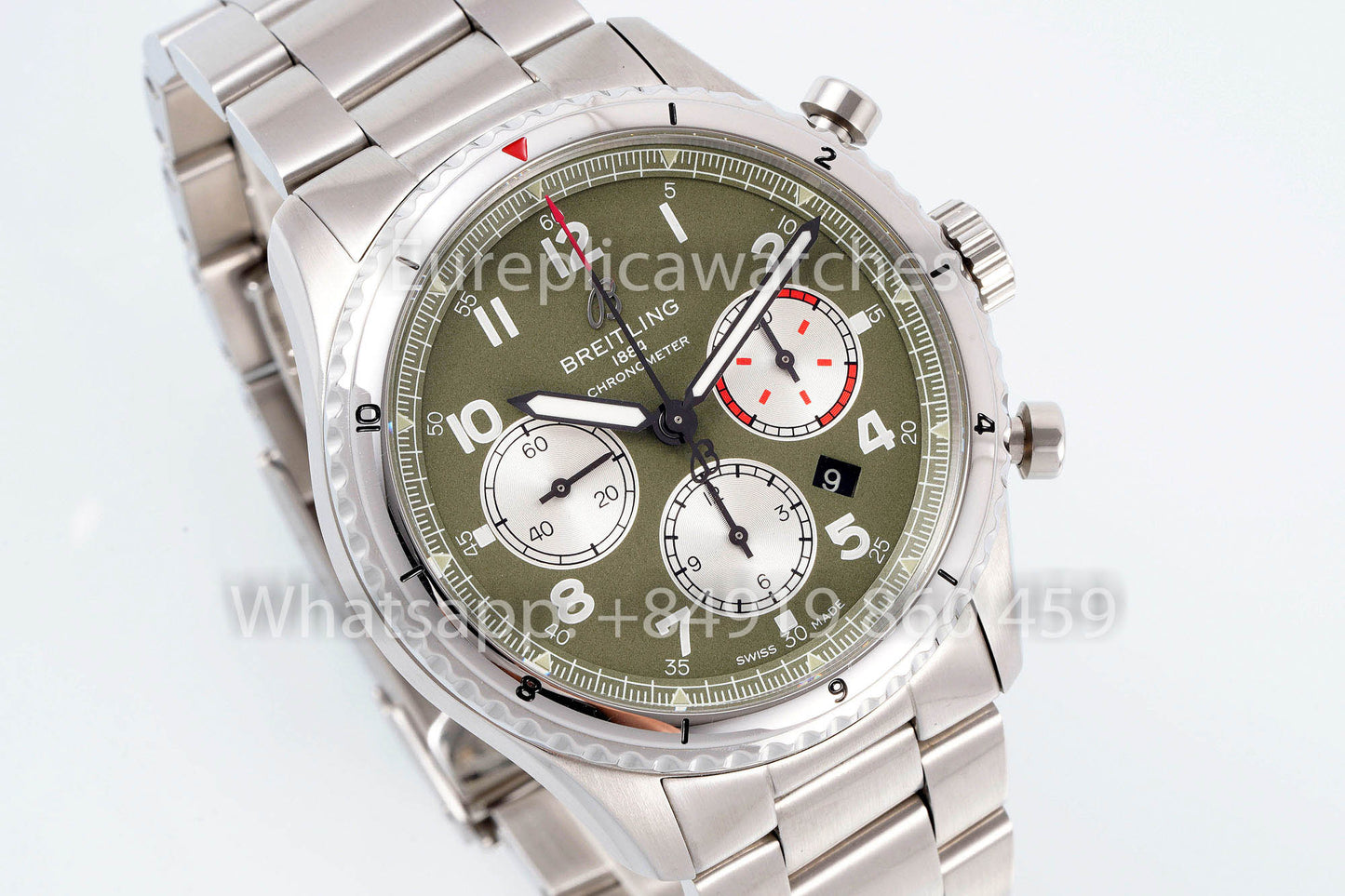 Breitling Aviator 8 Ab01192a1l1a1 그린 다이얼 1:1 Best Clone EF 팩토리 스테인리스 스틸