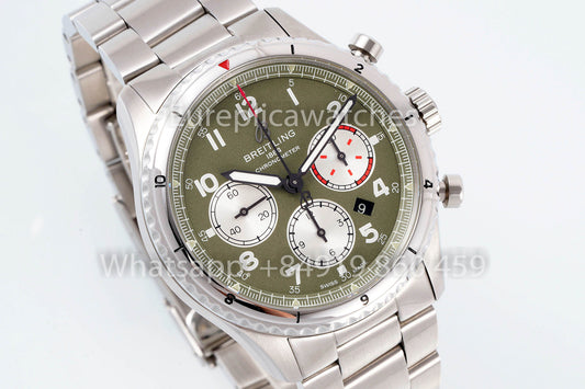 Breitling Aviator 8 Ab01192a1l1a1 그린 다이얼 1:1 Best Clone EF 팩토리 스테인리스 스틸