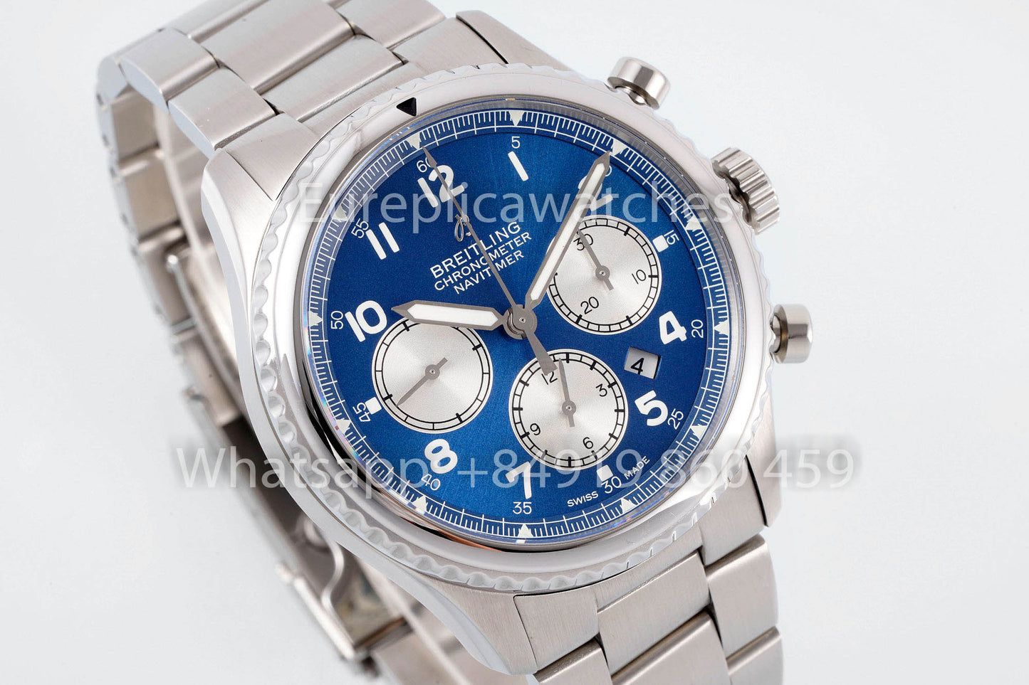 Breitling Aviator 8 AB01194A1B1X1 블루 다이얼 1:1 Best Clone EF 팩토리 스테인리스 스틸