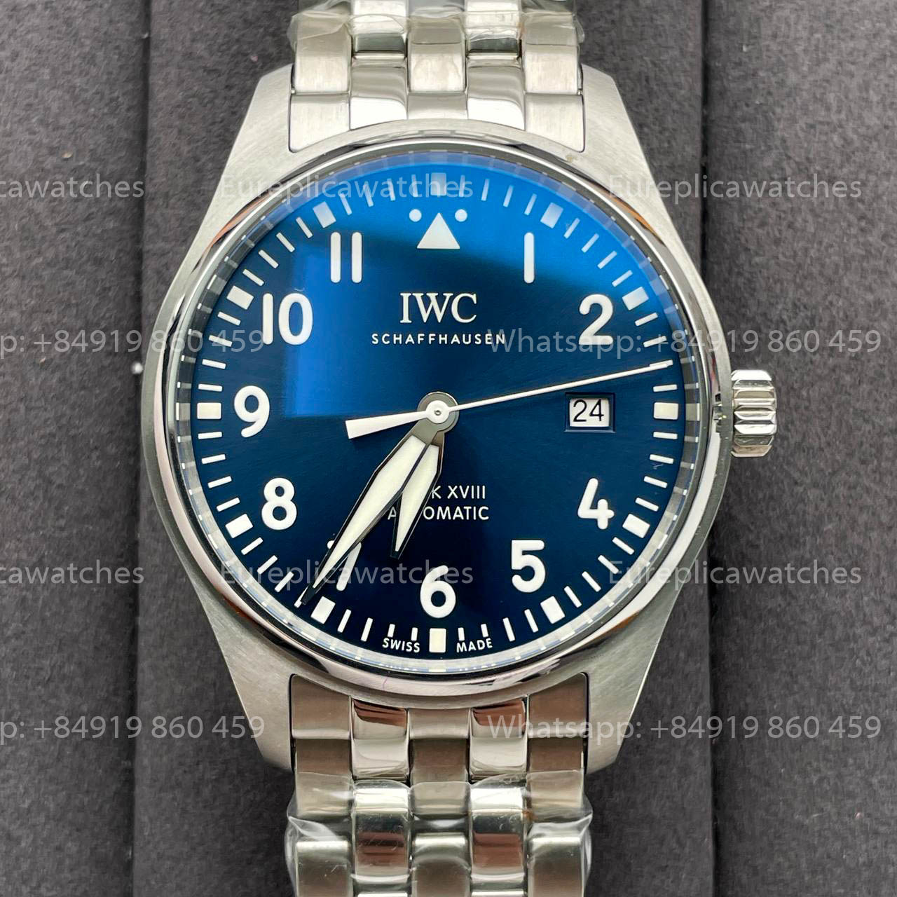 IWC Pilot IW327014 1:1 Best 에디션 V7 팩토리 블루 다이얼