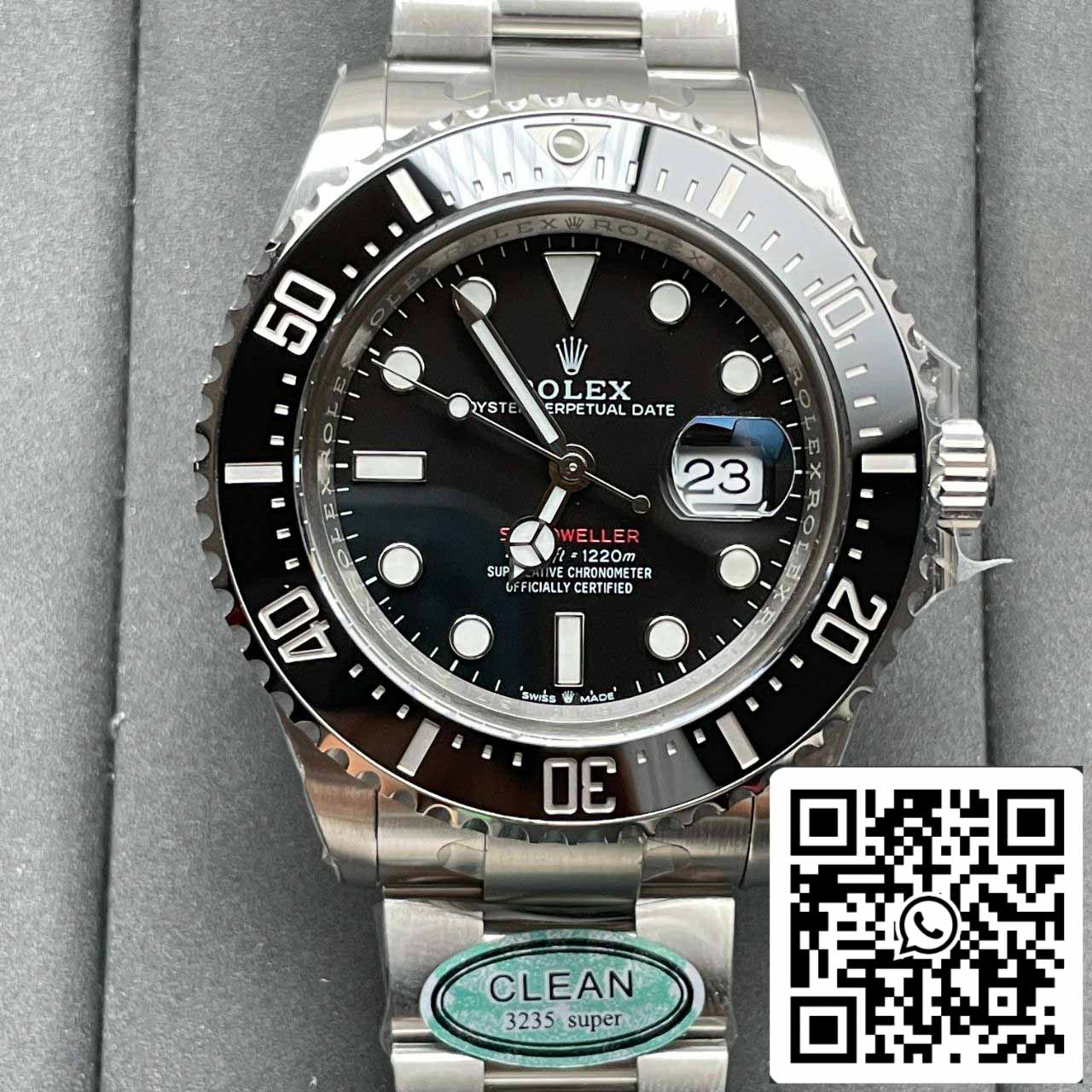 롤렉스 Sea Dweller M126600-0002 1:1 Best 에디션 Clean 팩토리 블랙 다이얼