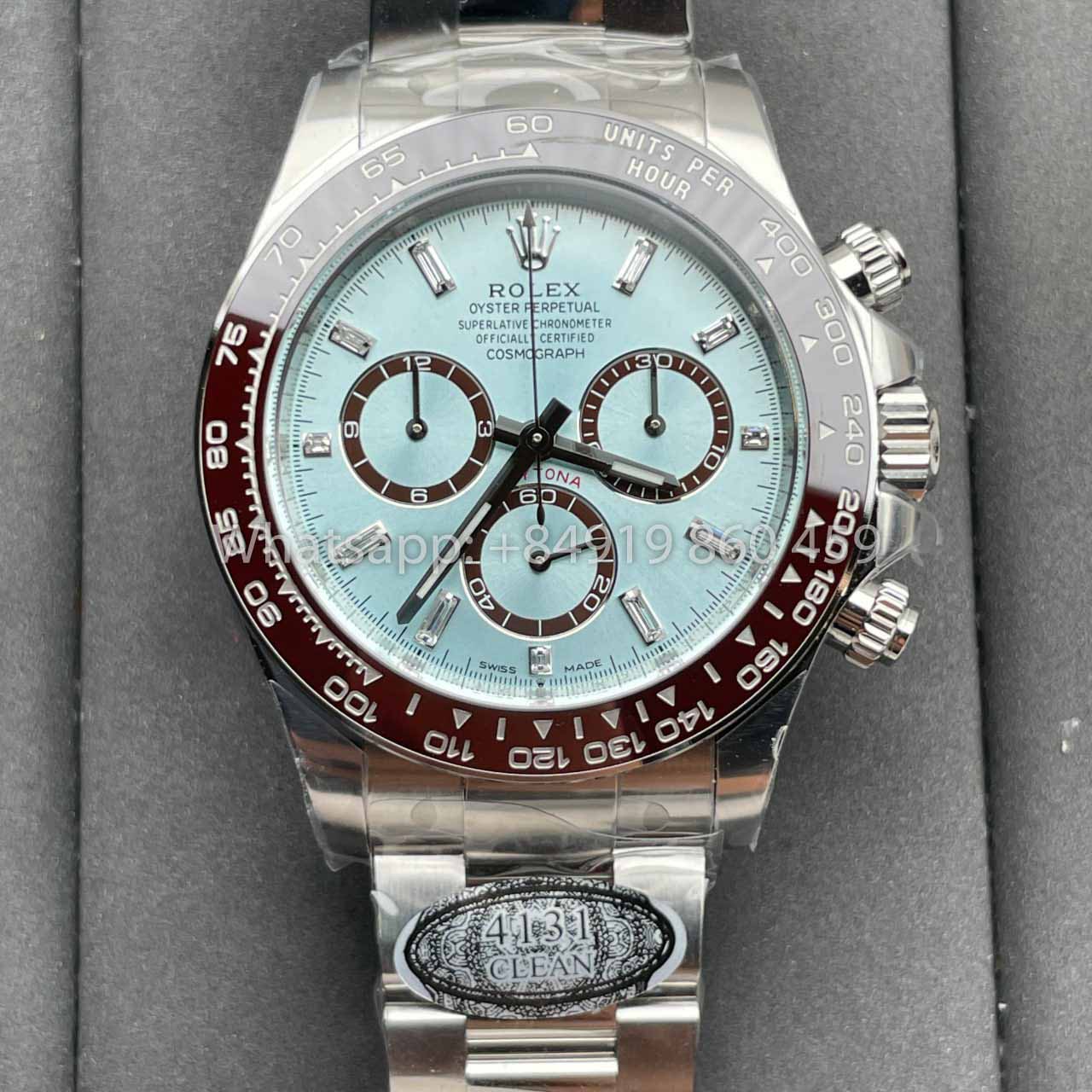 롤렉스 Cosmograph 데이토나 M126506 Ice 블루 4131 Movement 1:1 Best Clone Clean 팩토리