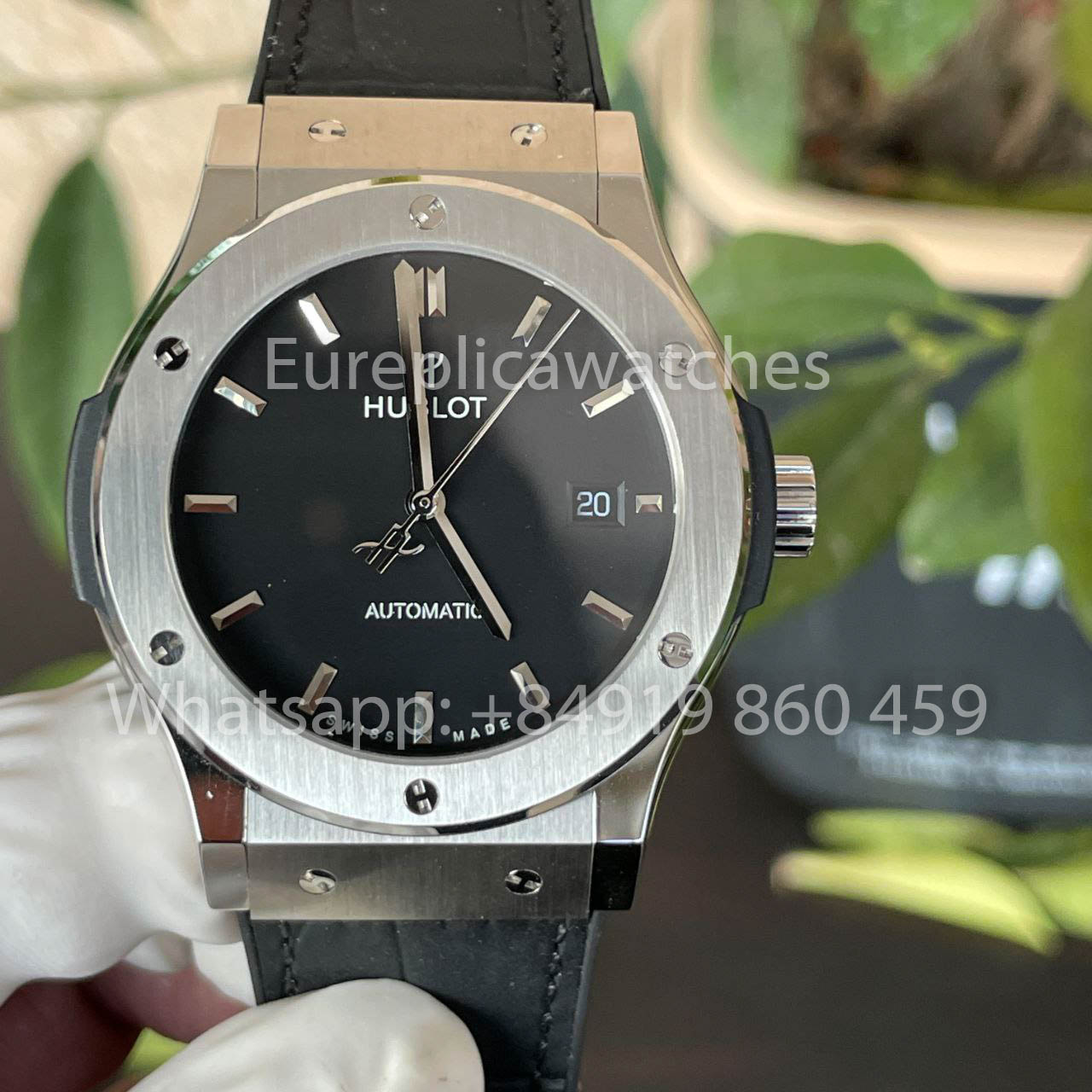 Hublot Classic Fusion 542.NX.1171.RX 42MM 1:1 Best Clone HB 팩토리 블랙 다이얼 가죽 스트랩