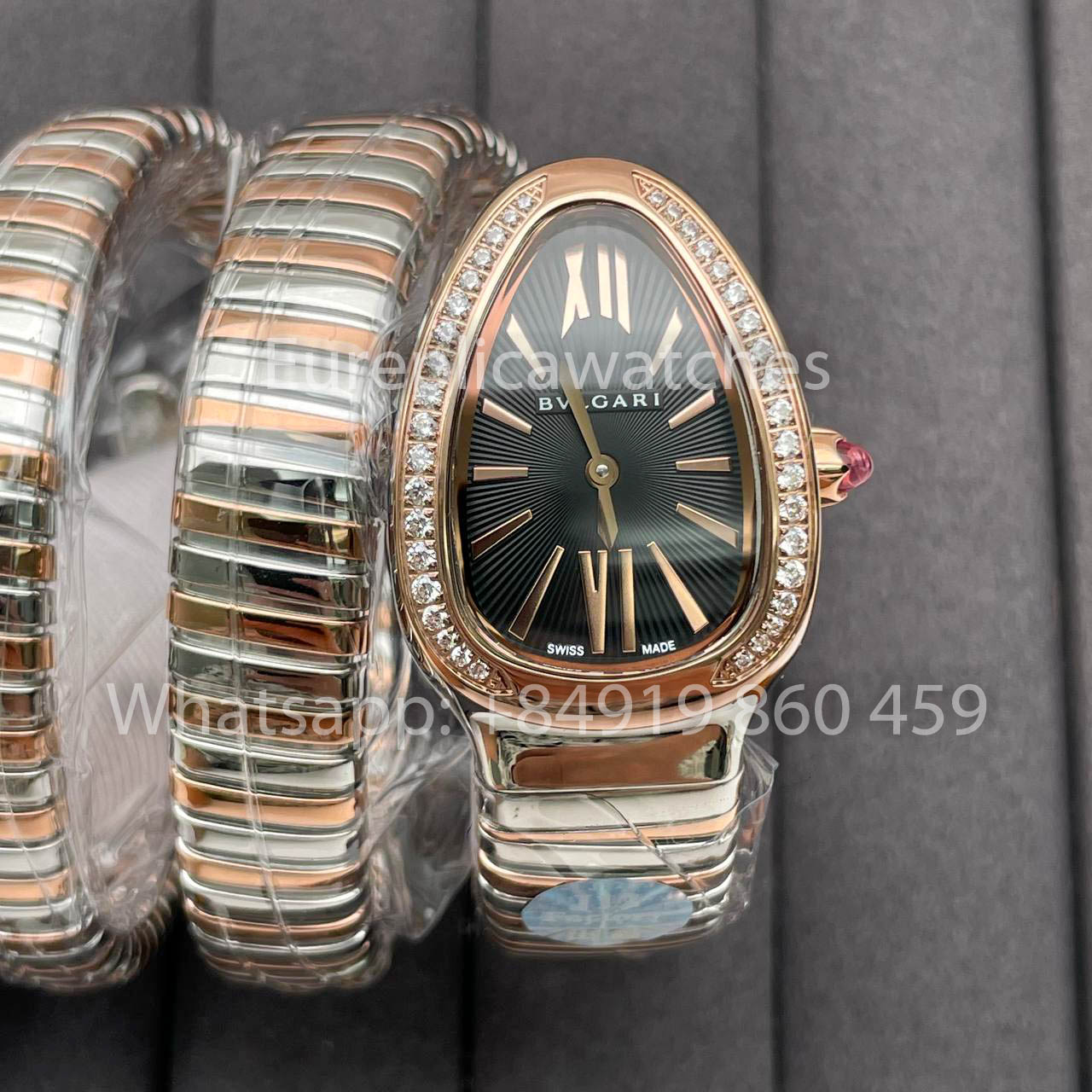 Bvlgari Serpenti 102680 1:1 Best Clone BV 팩토리 Diamond 블랙 다이얼