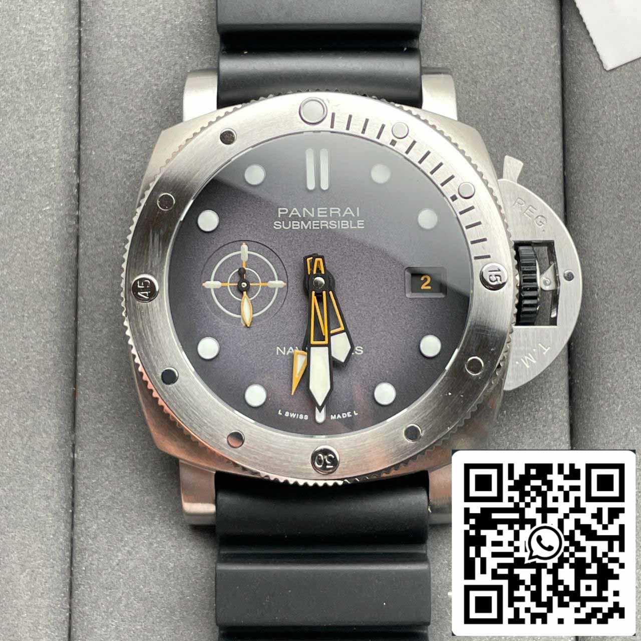 Panerai Submersible PAM1323 1:1 Best 에디션 VS 팩토리 Gray Dial
