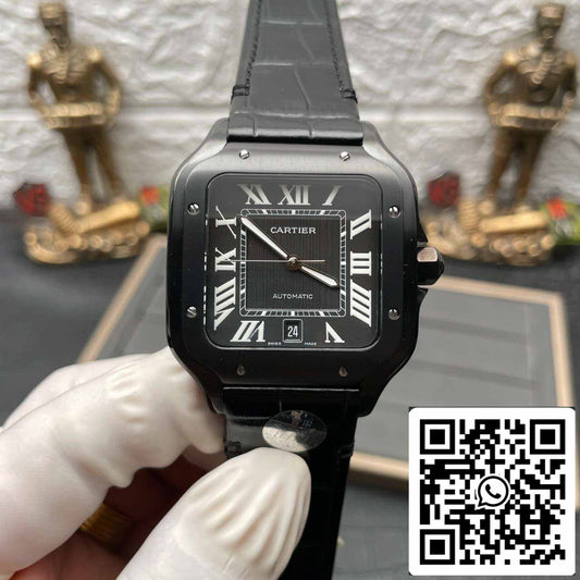 Cartier De Santos WSSA0039 가죽 스트랩 BV 팩토리 1:1 Best 에디션 9019 Механизм