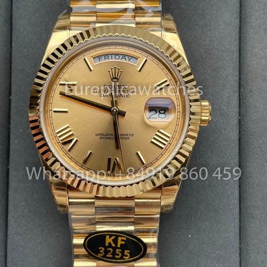 롤렉스 옐로 골드 Day Date 40 228238-0006 Желтый циферблат 1:1 Best Clone KF 팩토리 215 грамм