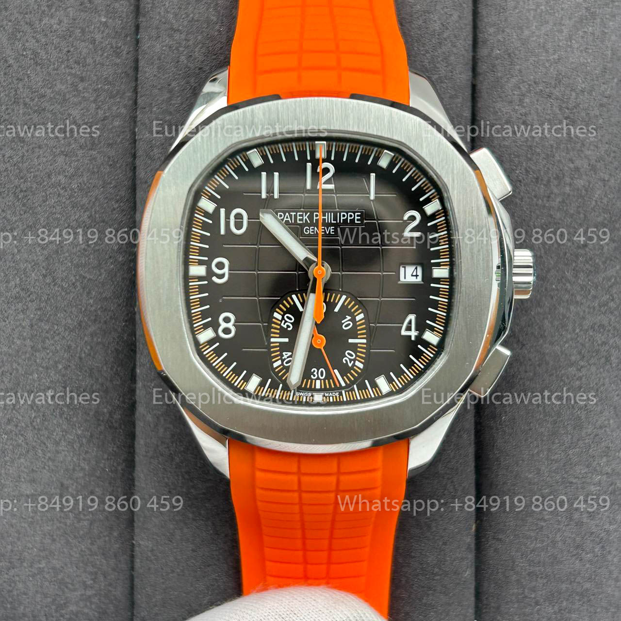 파텍 필립 아쿠아넛 5968A-001 Orange 러버 스트랩 1:1 Best Clone 3K 팩토리