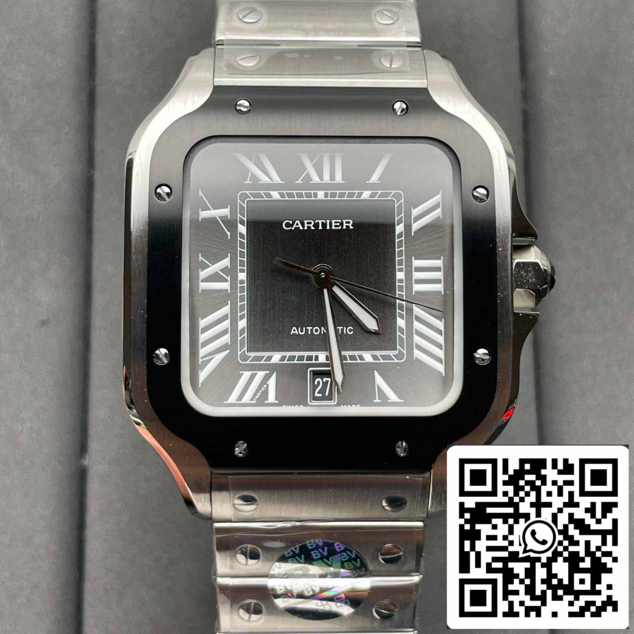 Cartier Santos WSSA0037 1:1 Best 에디션 BV 팩토리 Included 가죽 스트랩