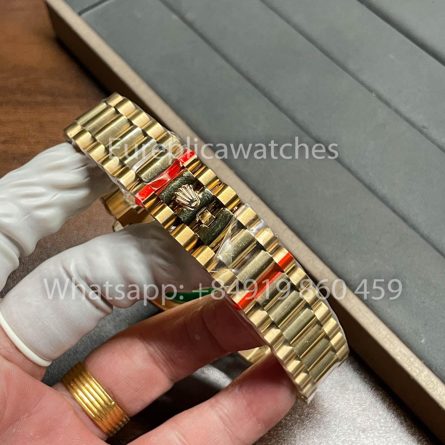Rolex Day Date 128238-0118 Bezel Diamond 1:1 Best Clone 8+ 팩토리 Counterweight Version