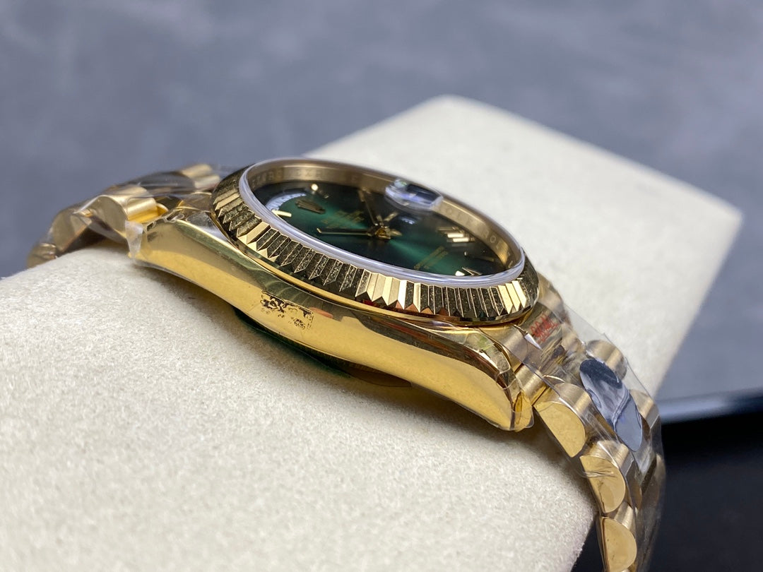 Rolex Day Date 128238-0118 옐로 골드 1:1 Best Clone 8+ 팩토리 Counterweight Version