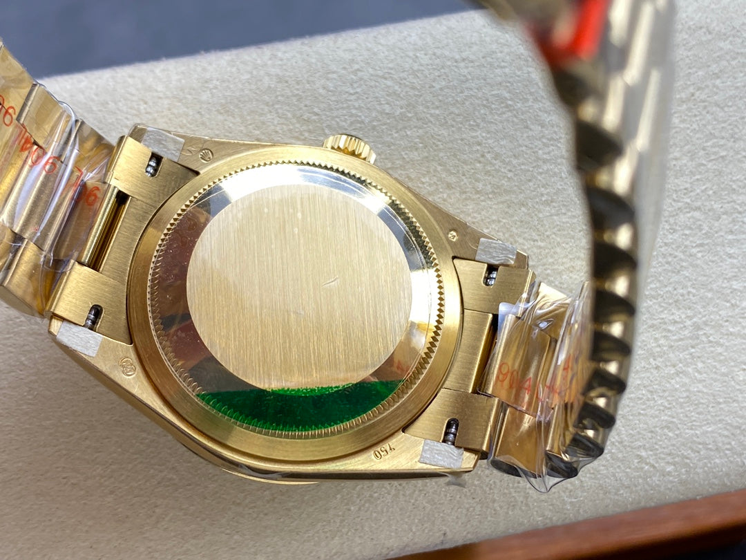 Rolex Day Date 128238-0118 옐로 골드 1:1 Best Clone 8+ 팩토리 Counterweight Version