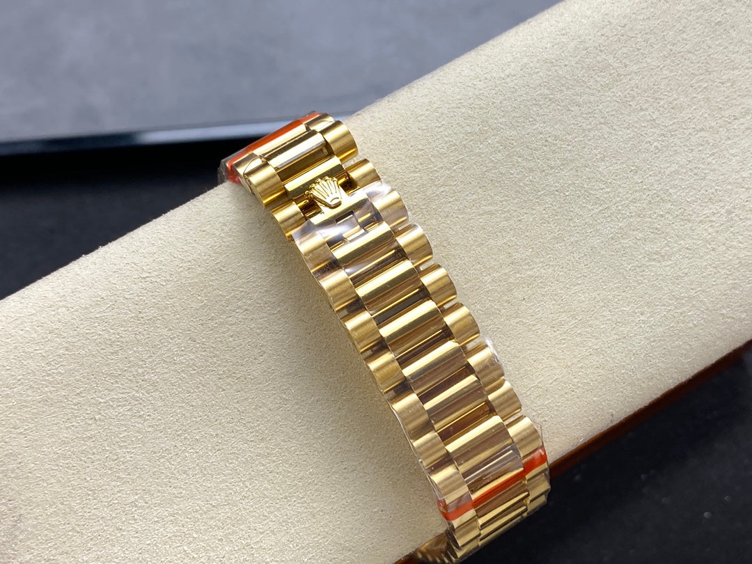 Rolex Day Date 128238-0118 옐로 골드 1:1 Best Clone 8+ 팩토리 Counterweight Version